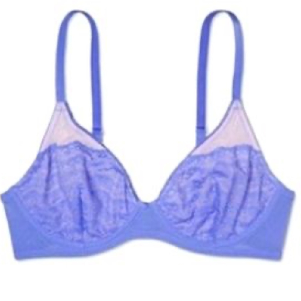 Xhilaration Feminine Purple Lace Bra Unlined T-Shirt bRA 36C